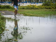 4th Oct 2015 - Running thru flooded Mt Vernon trail