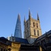 Southwark Cathedral and the Shard by orchid99