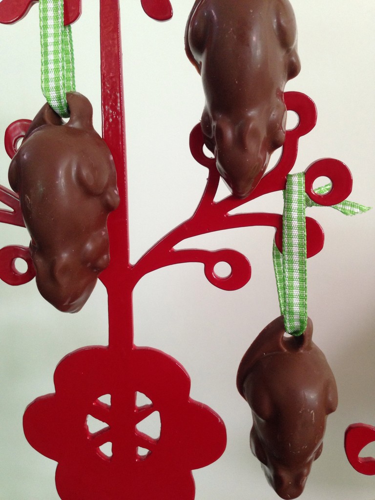 chocolate mice ornaments by wiesnerbeth