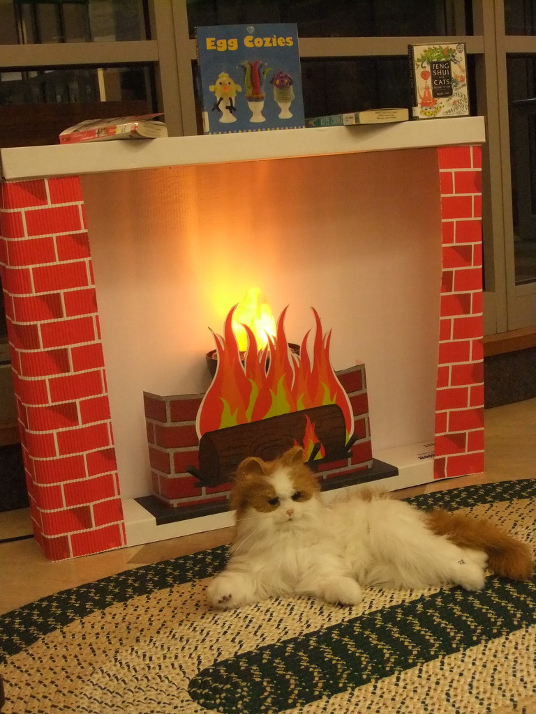 Fake Kitty by a Fake Fire by gratitudeyear