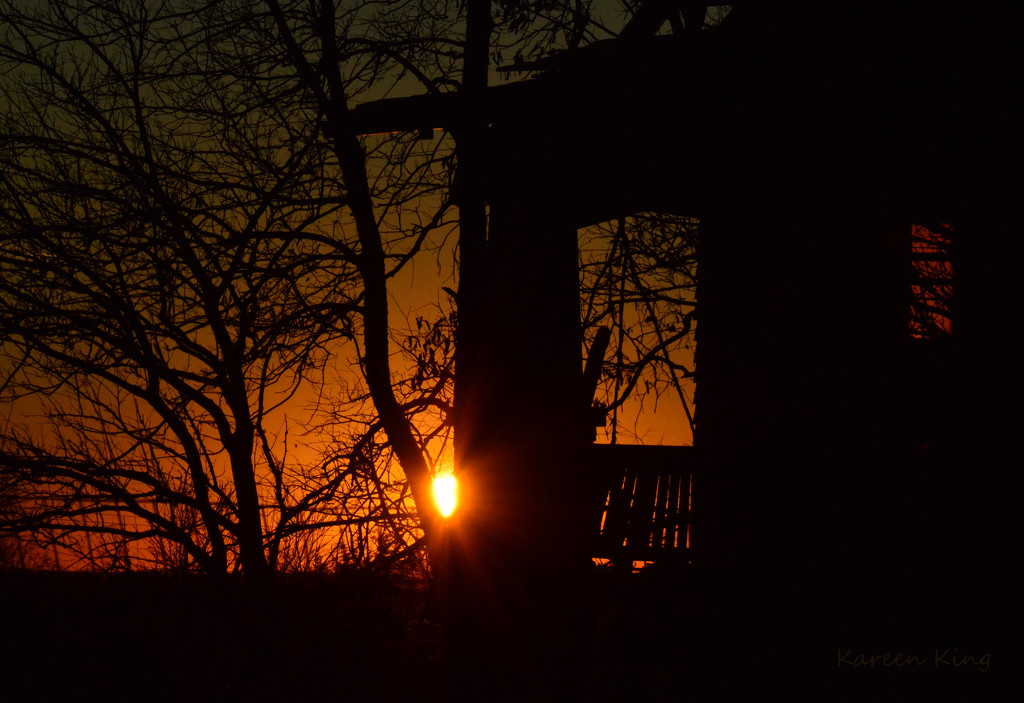Kansas Sunset - Abandoned Farmhouse  by kareenking
