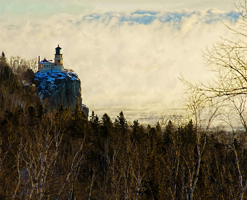 Sea Smoke at Split Rock Lighthouse by tosee