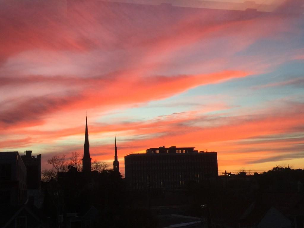 Sunset over downtown Charleston , SC by congaree