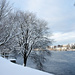 Winter along the river by elisasaeter