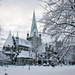 Nidaros Cathedral in winter by elisasaeter