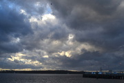 25th Jan 2016 - Dynamic skies over the mouth of the Ashley River and Charleston Harbor,  Charleston, SC