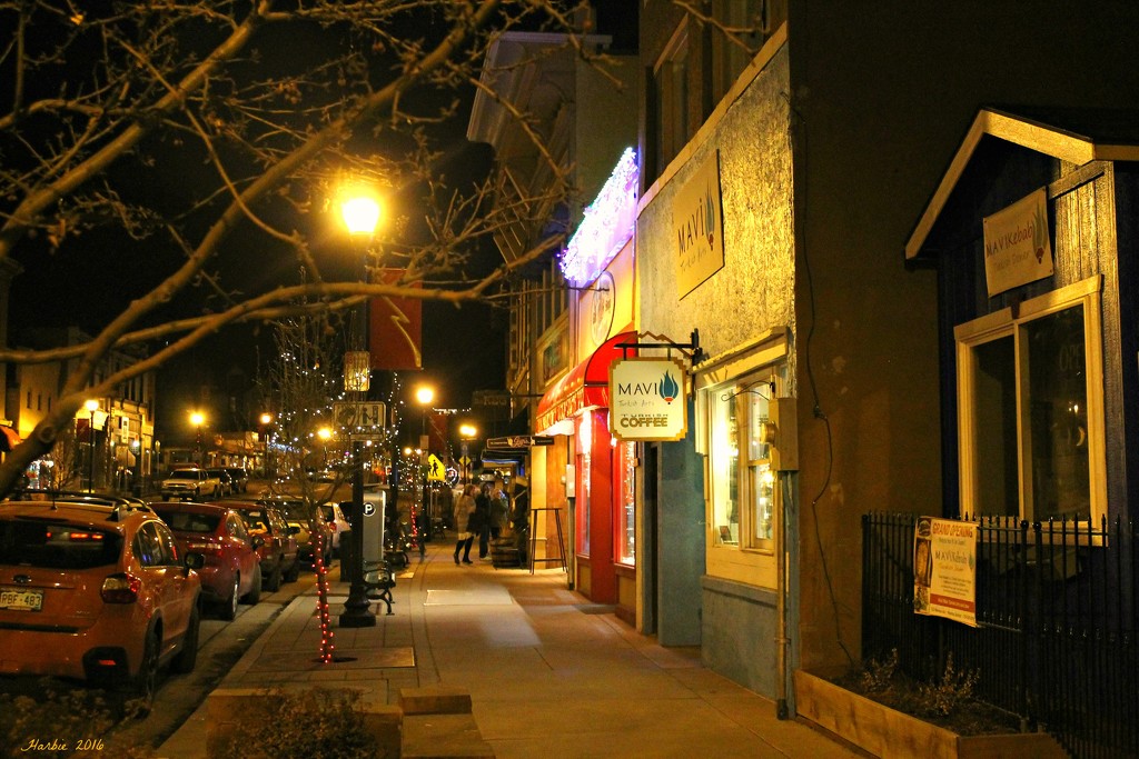 Manitou Springs at Night by harbie