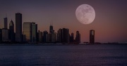 28th Jan 2016 - Super Moon (Pretend) Over Chicago