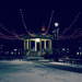 Wintery Night at Washington Park Gazebo by alophoto