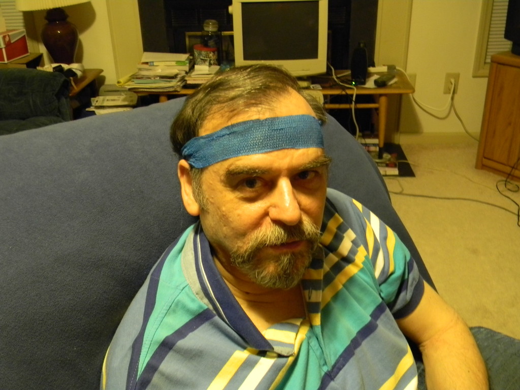 Dad with Headband Bandage by sfeldphotos