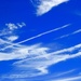 contrails and blue sky by scottmurr