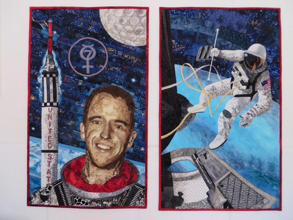 my two little astronaut quilts by margonaut