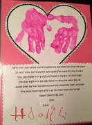 10th Feb 2016 - 💗 "With your two hands you've cradled me and loved me from the start so with some paint and my two hands I've made for you a heart" Love Adalyn