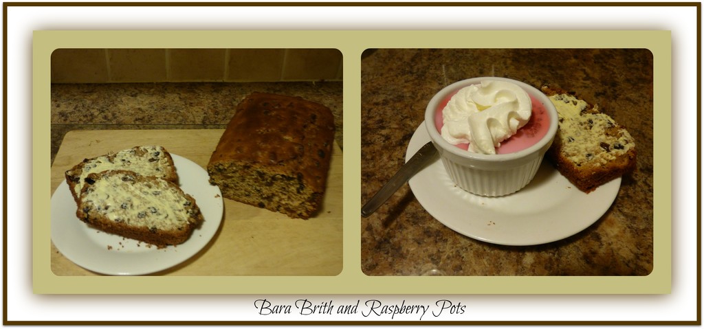 Bara Brith and Raspberry pots  by beryl