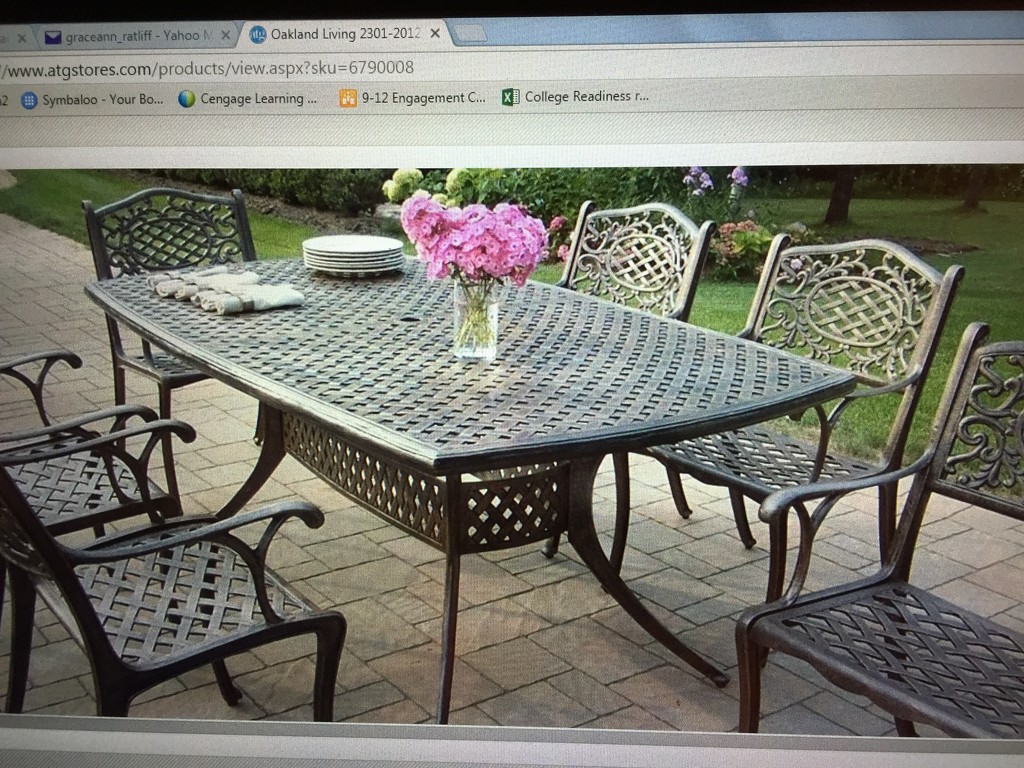 Ordered New Patio Furniture by graceratliff
