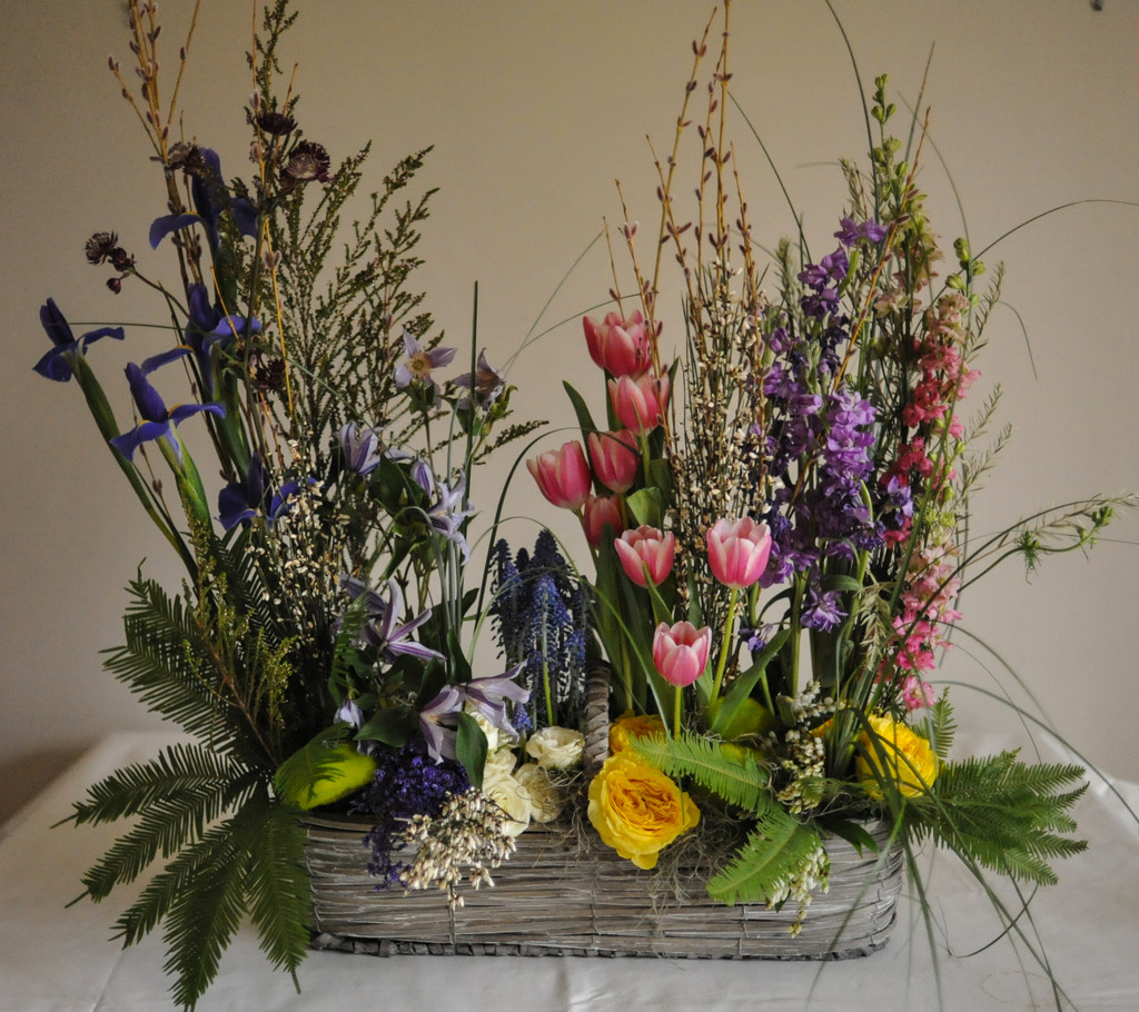 Memorial Service flower arrangement by loweygrace