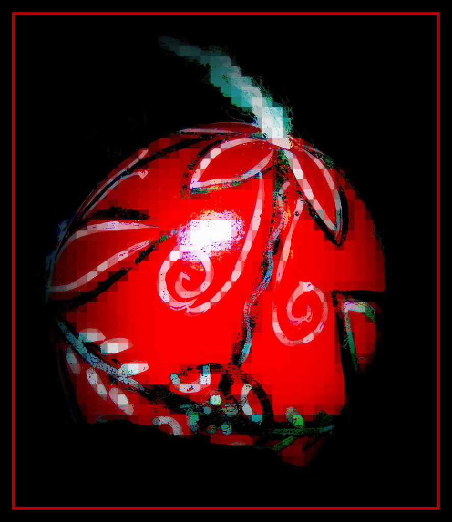 Red Painted egg by homeschoolmom