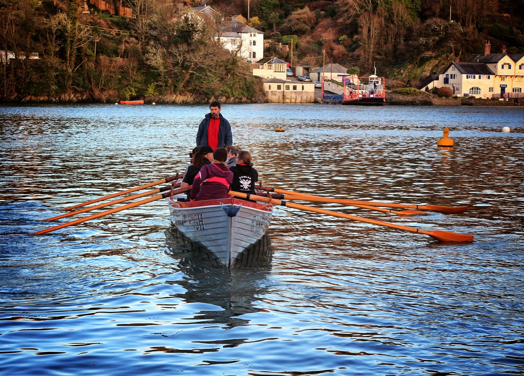 Gig Rowing on the Fowey River by swillinbillyflynn