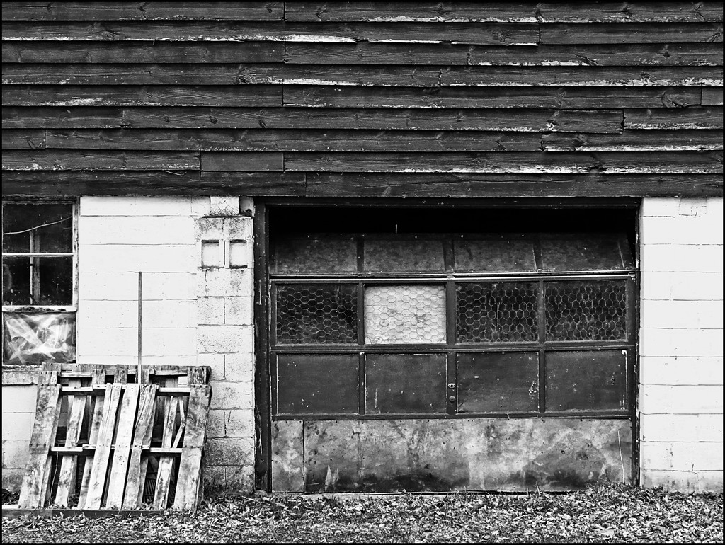 Barn with a Garage Door by olivetreeann