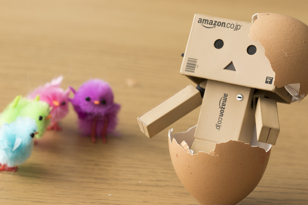 Danbo cracking up for Easter by bizziebeeme