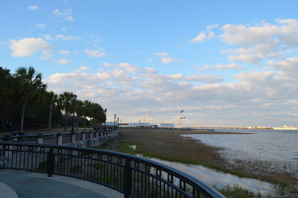 Waterfront Park overlooking Charleston Harbor, Charleston, SC by congaree