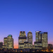 Day 053, Year 4 - Blue Hour Over Canary Wharf by stevecameras