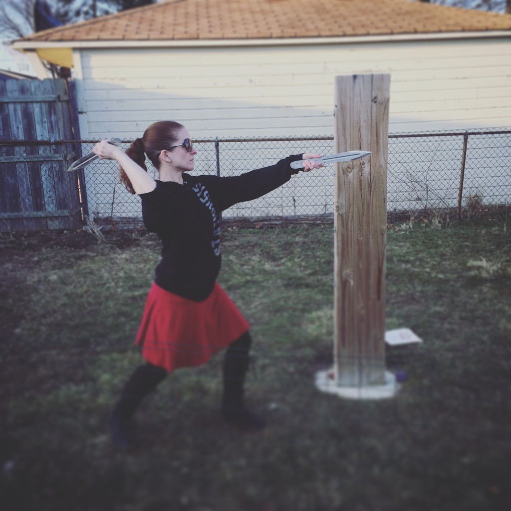 knife throwing in the cold  by annymalla