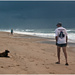 Dog on beach by kerenmcsweeney