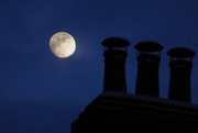 21st Mar 2016 - the moon and the rooftops 