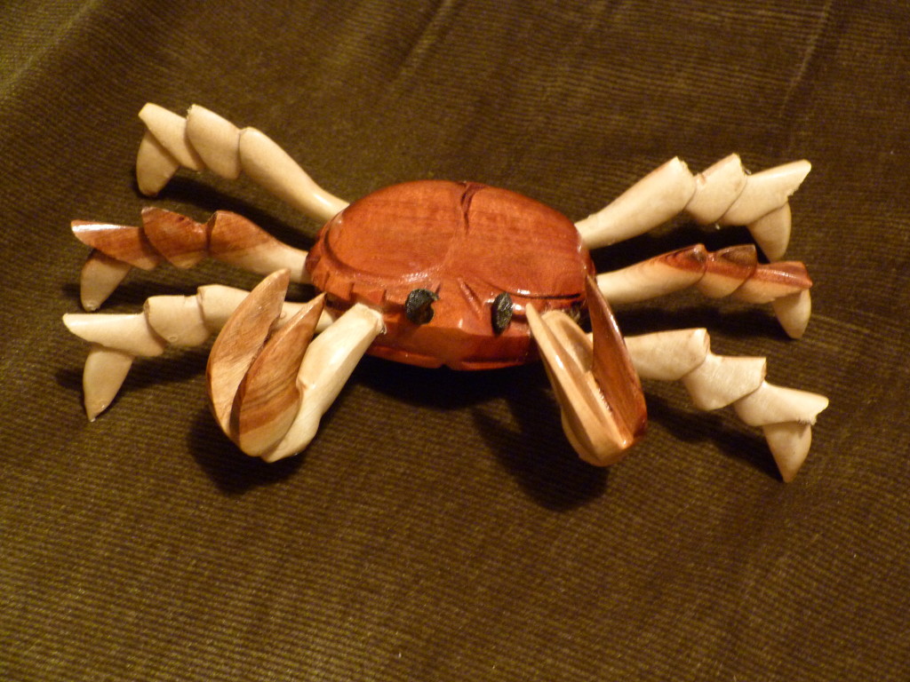 wooden crab by shirleybankfarm