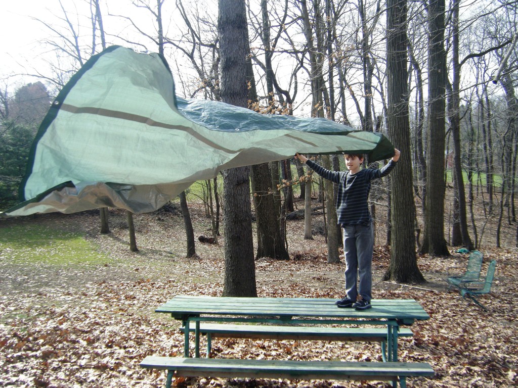 Flying a Tarp by julie