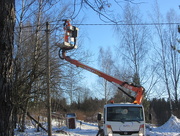 16th Feb 2016 - Electrician fixing the street lamp