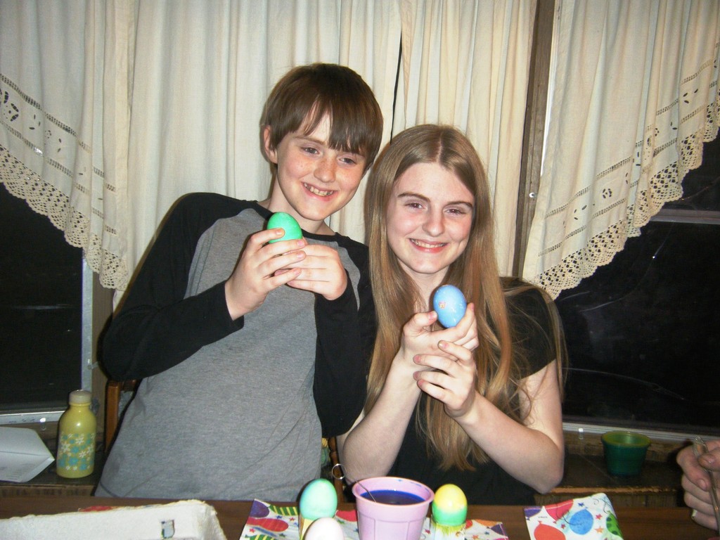 Coloring Easter Eggs by julie