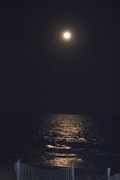 28th Mar 2016 - Full moon over the Atlantic, Folly Beach, SC
