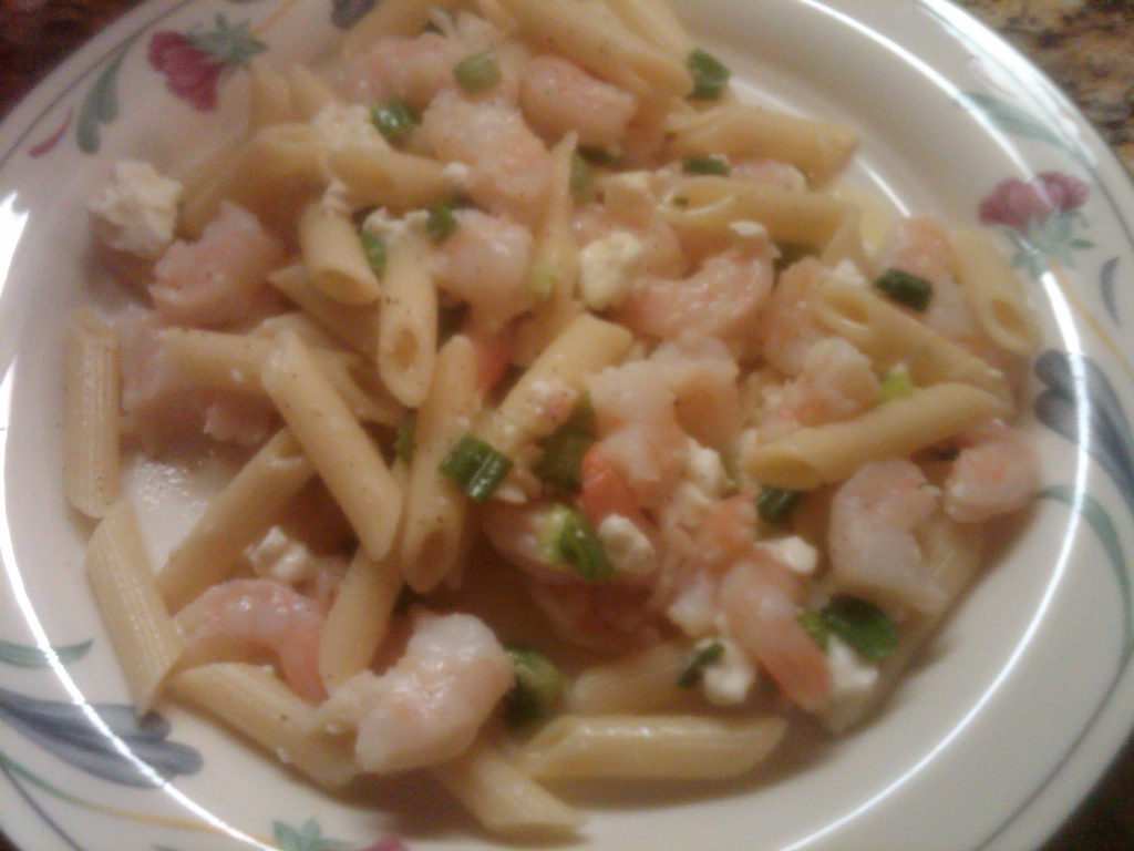 Shrimp and Pasta With Feta Cheese by graceratliff