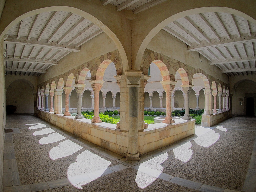 The cloister of Saint-Génis-des-Fontaines Abbey by laroque