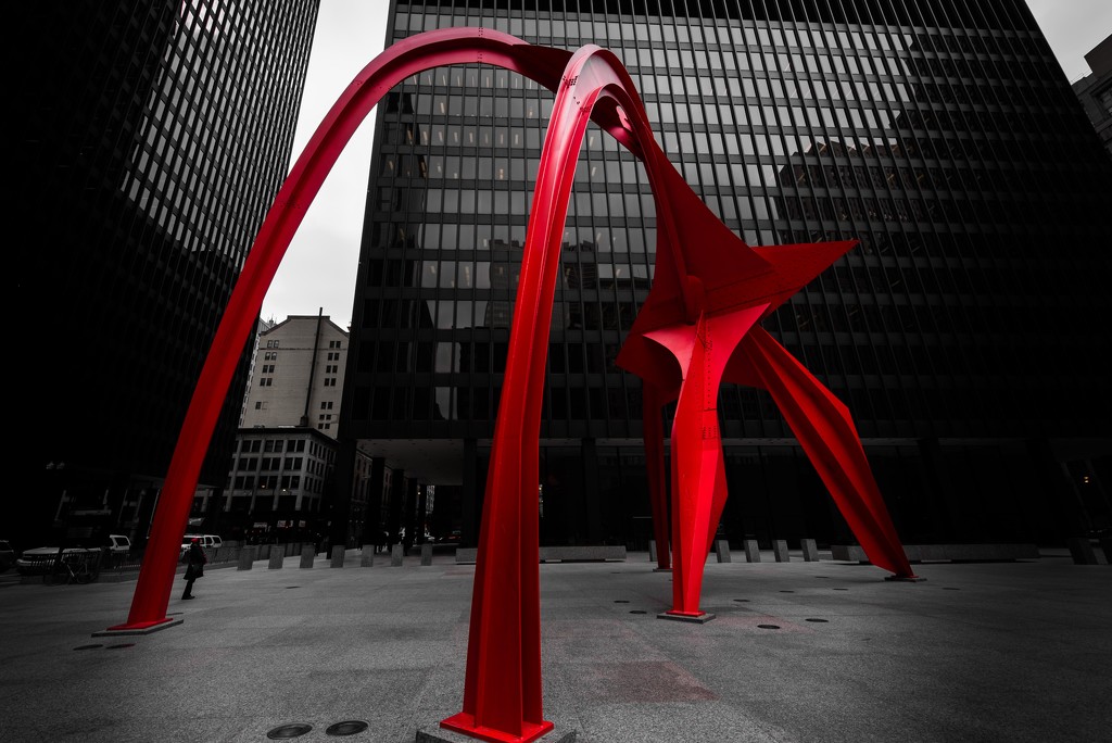 Chicago's Flamingo by Calder by taffy