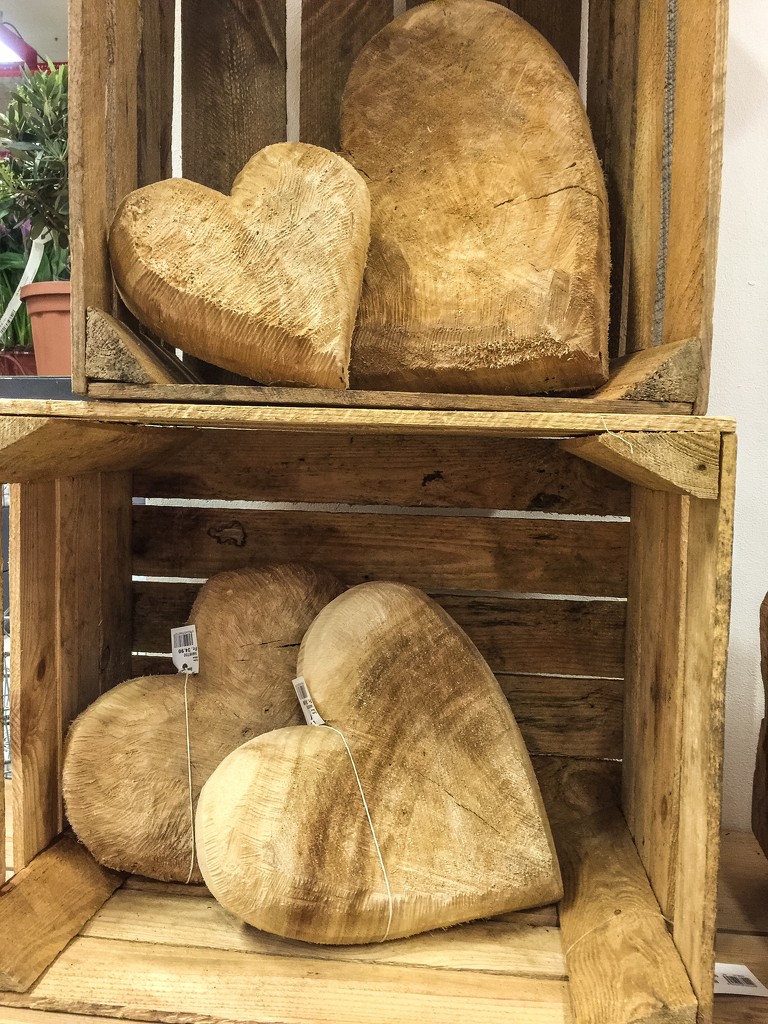 Wooden hearts by cocobella