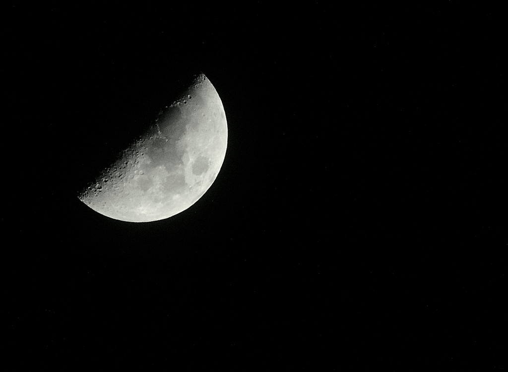 Half moon in black and white by homeschoolmom
