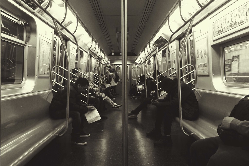 The F train downtown the other night by fauxtography365