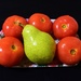 5 Tomatoes & a Pear.... by happysnaps
