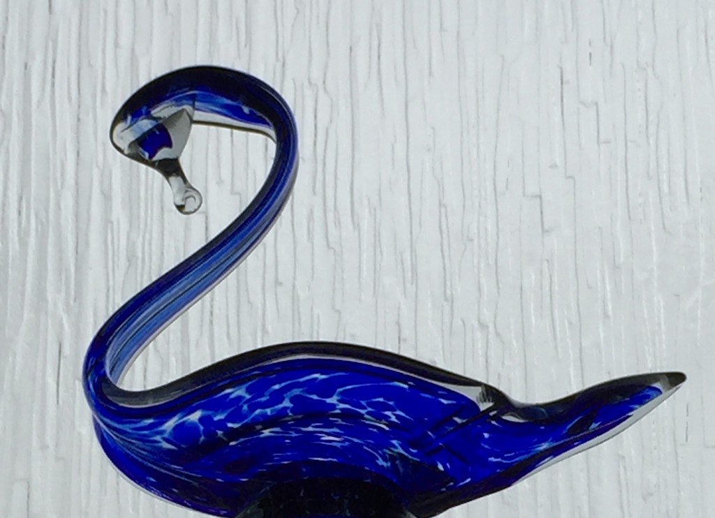 Blue Glass Swan by gillian1912
