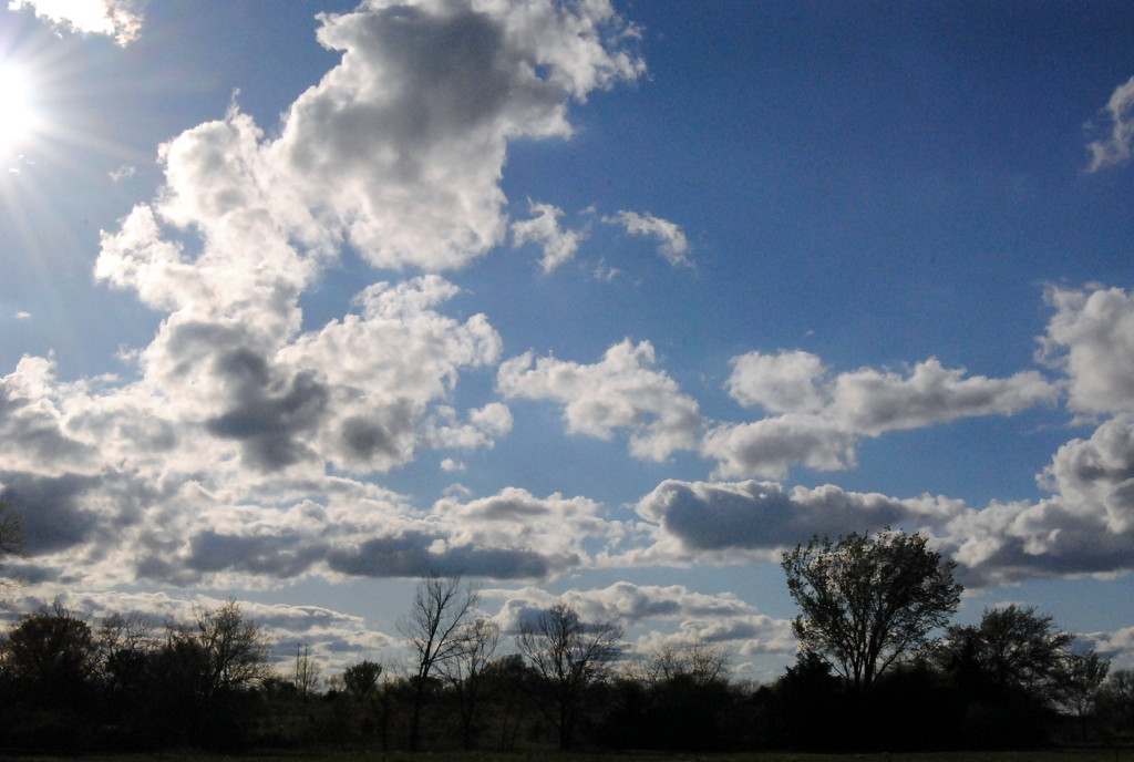 Clouds with Sunburst by genealogygenie