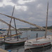Traditional working boats at Argelès port by laroque