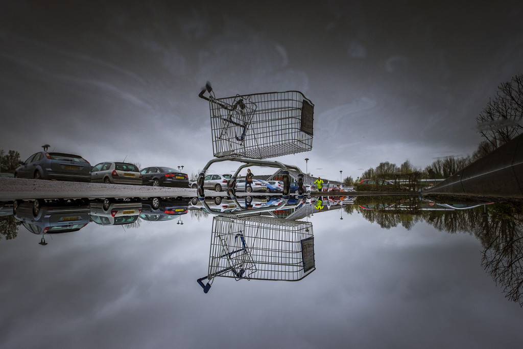 Day 106, Year 4 - Reflecting At The Supermarket by stevecameras