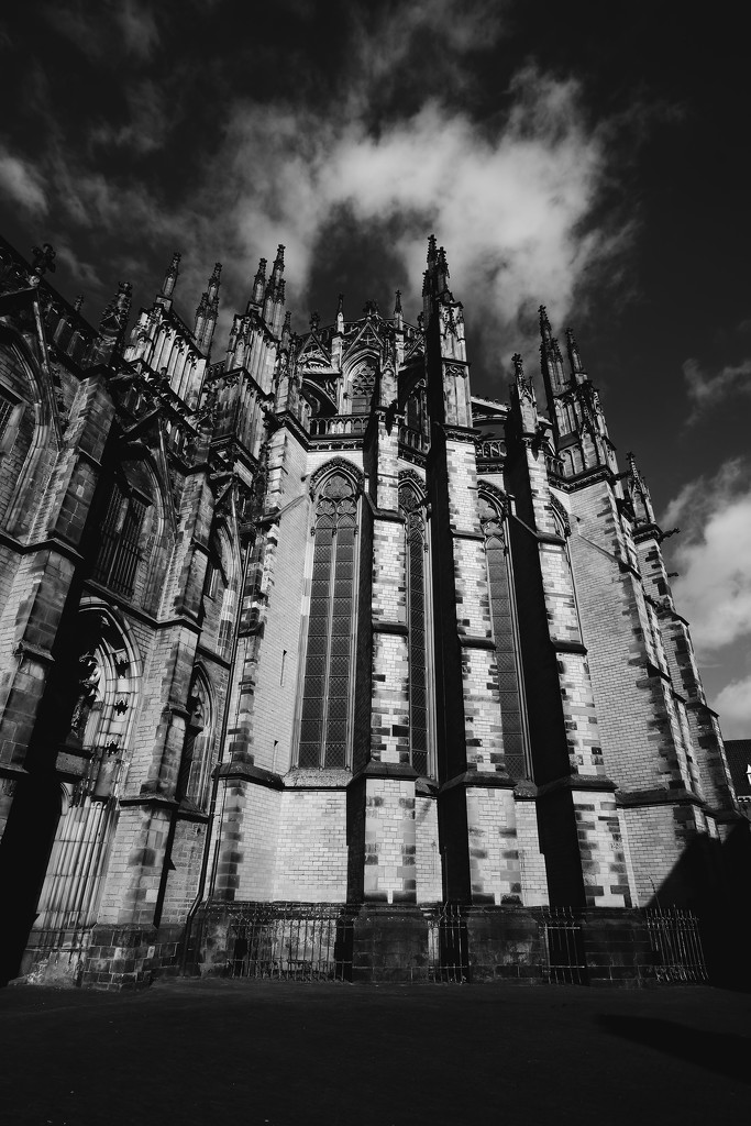 utrecht cathedral in bw by blueberry1222