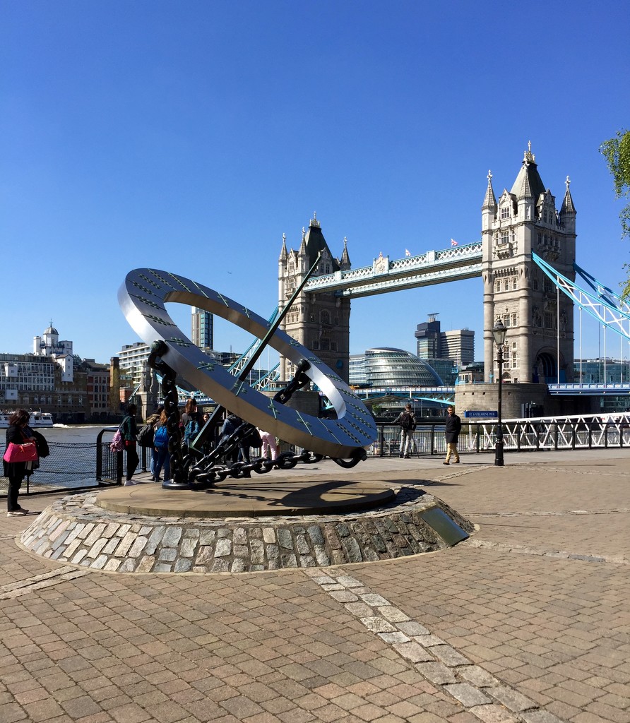 Sundial and Tower Bridge by gillian1912
