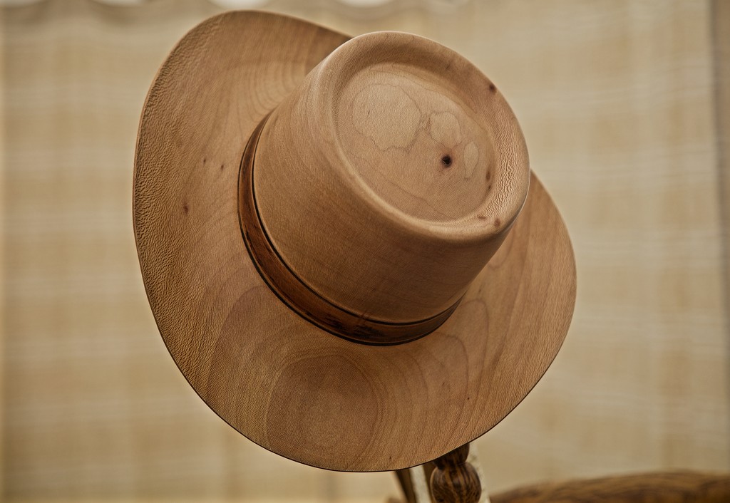 Wooden Hat by padlock