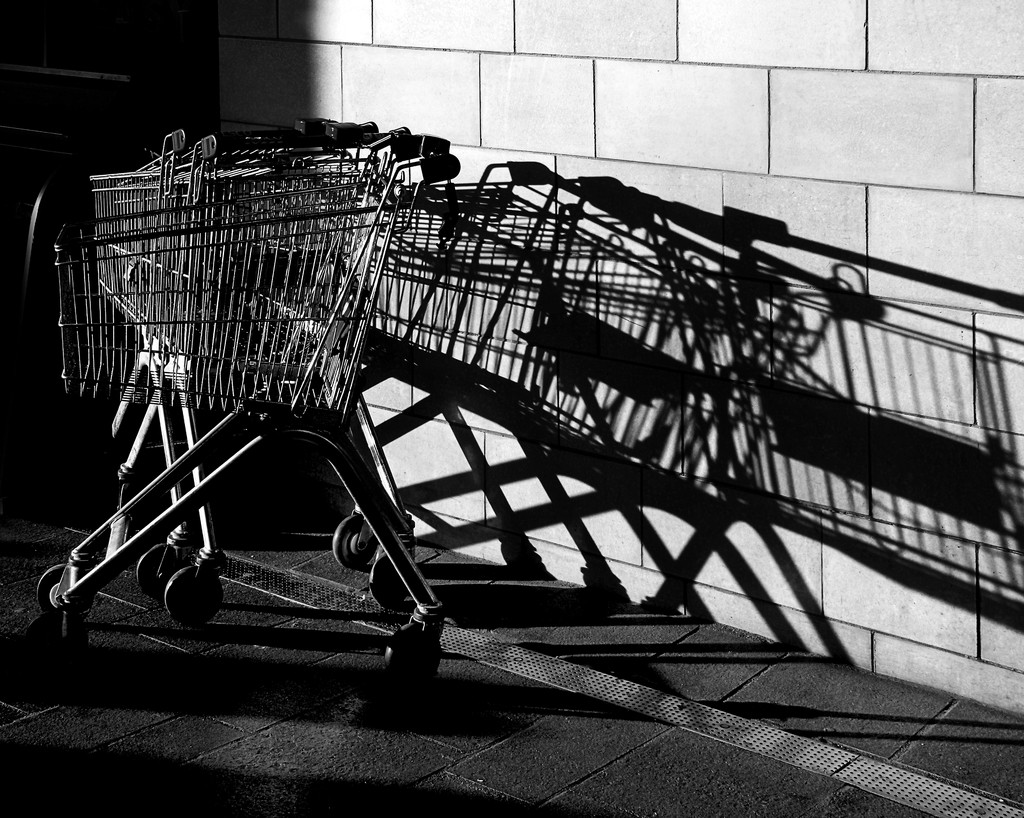 Supermarket Trolley Shadow by davidrobinson