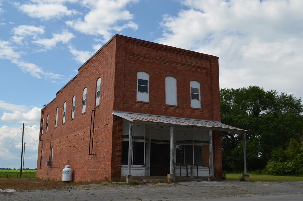 This building, which always anchored the old main street,  will probably outlast everything else in the area of the ghost town by congaree